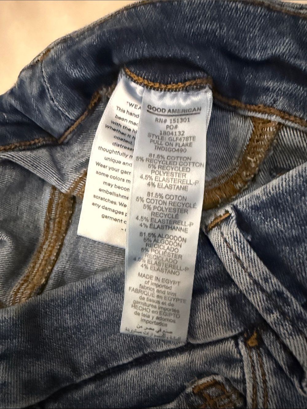 NWT Good American Size 0/XS Dark Blue Flare Women’s Jeans - Picture 4 of 8
